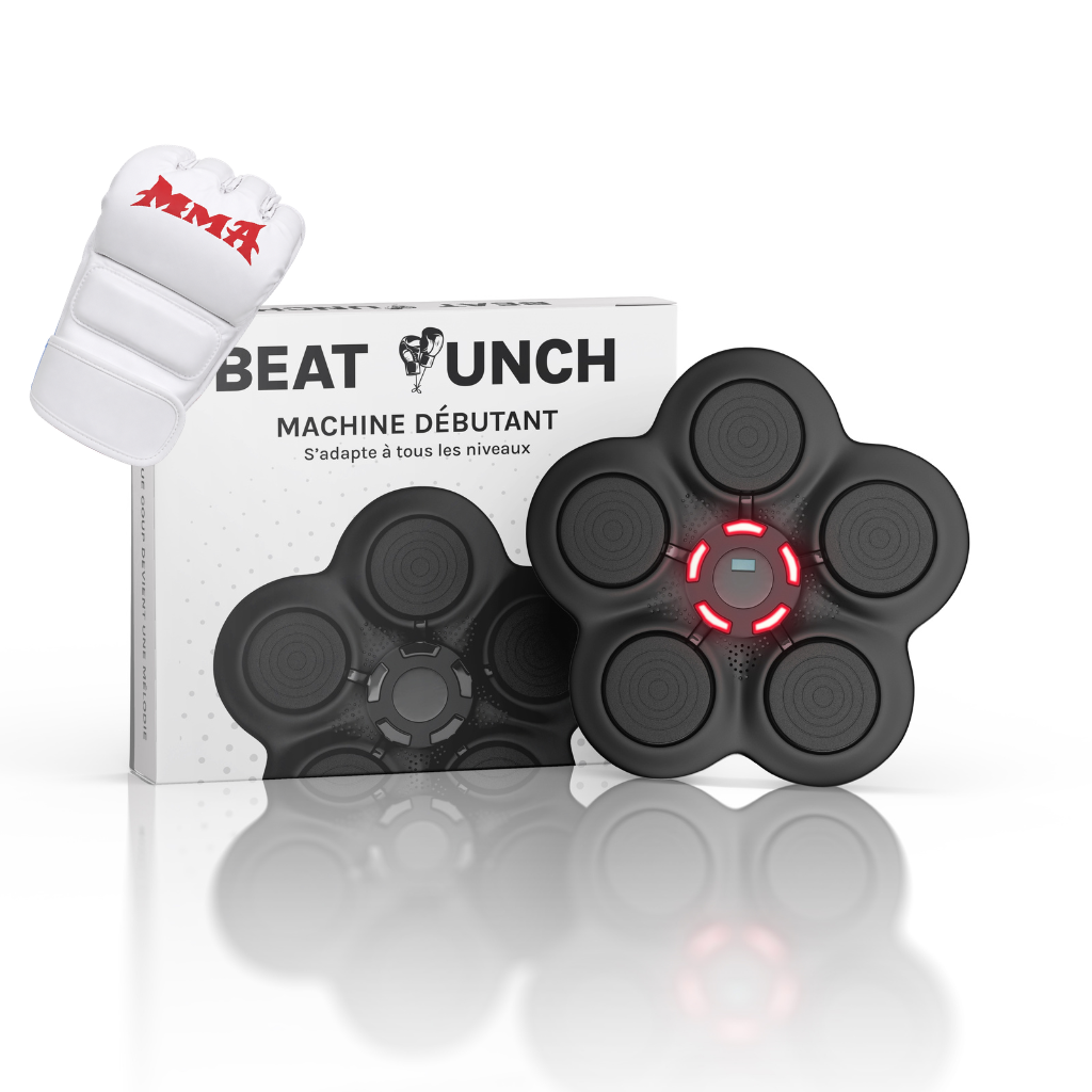 1x Macchina Principiante + 1 Paio di Guantoni MMA (Bianco)